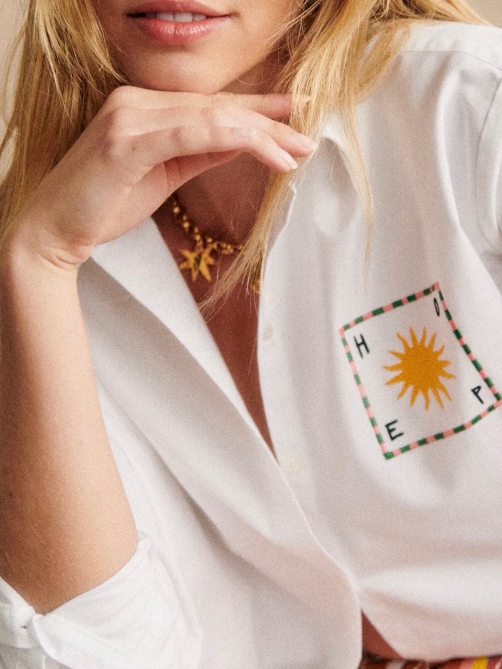 Sezane x Pangea RARE White Button-Down Max Shirt